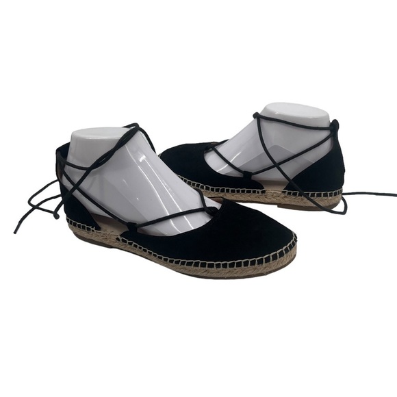 Mossimo Supply Co Black Suede Espadrille Closed Toe Shoes Size 7 Women’s - Picture 1 of 10